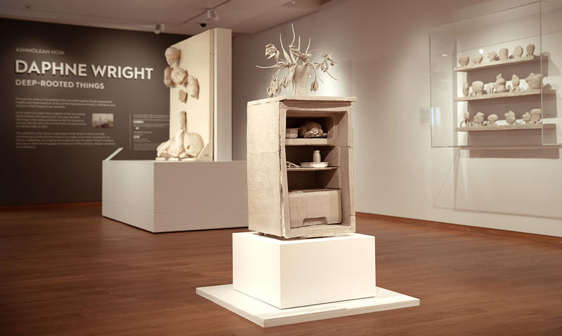 Fridge display and signage in the Daphne Wright exhibition