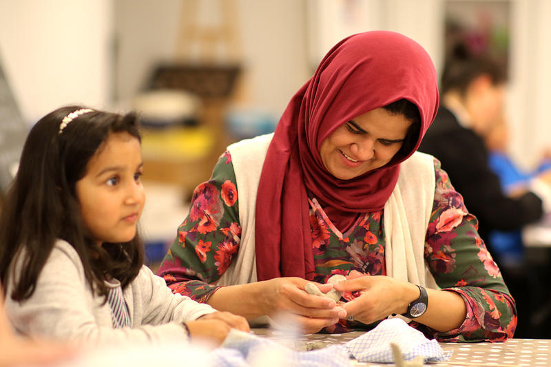 Family activity at One World Festival