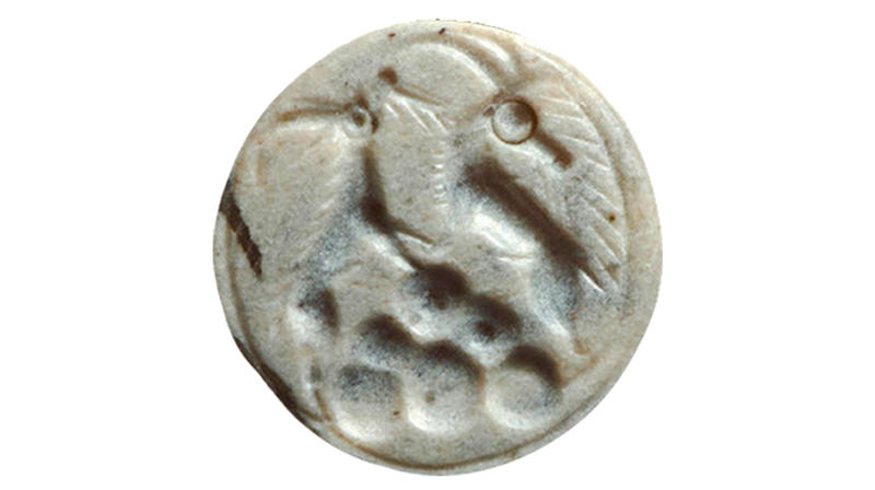 Stone sealstone, engraved with a goat design