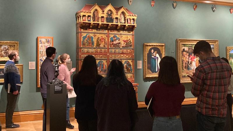 Krasis scholars discussing William Burges' Great Bookcase Krasis scholars discussing William Burges' Great Bookcase