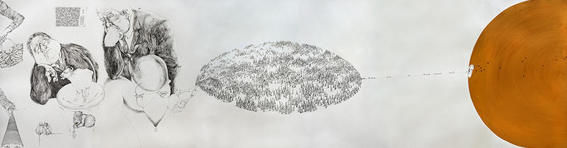 Beneath the Sea and the Sky, Who Holds the Ground (detail), Soma Surovi Jannat, 2024-25 Beneath the Sea and the Sky, Who Holds the Ground (detail), Soma Surovi Jannat