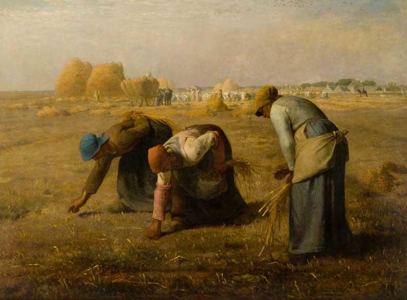 An 1857 painting by Jean-François Millet: Des glaneuses (The Gleaners)
