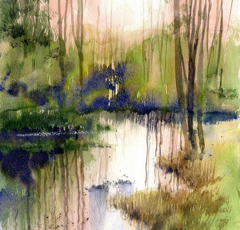 Waterglade wash & watercolour by John Somerscales