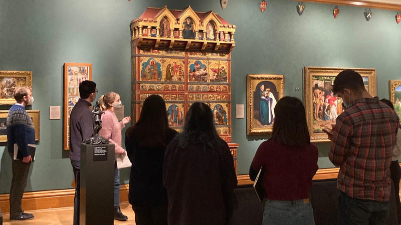 Krasis scholars discussing William Burges' Great Bookcase Krasis scholars discussing William Burges' Great Bookcase