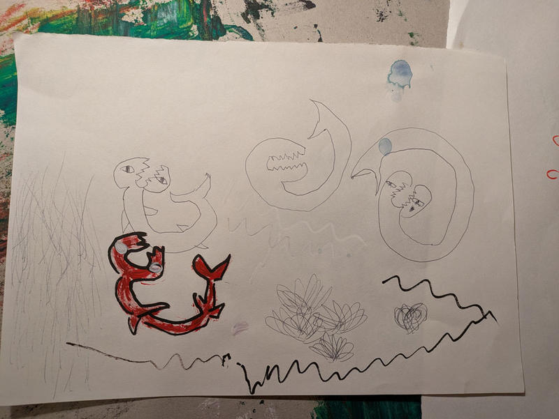 Artwork by student Nathaniel Robinson Villain 