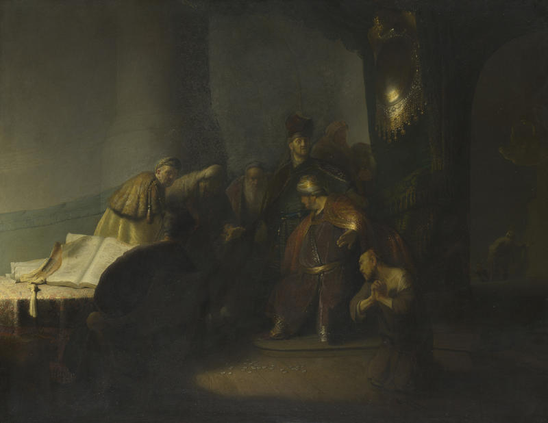 2020 Young Rembrandt Exhibition – Rembrandt, Judas Repentant Returning the Pieces of Silver, 1629 © Private collection
