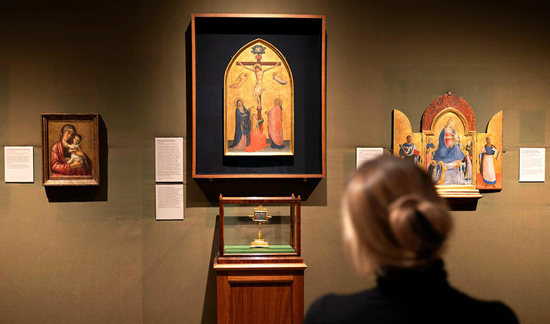 Fra Angelico's Crucifixion on display in gallery