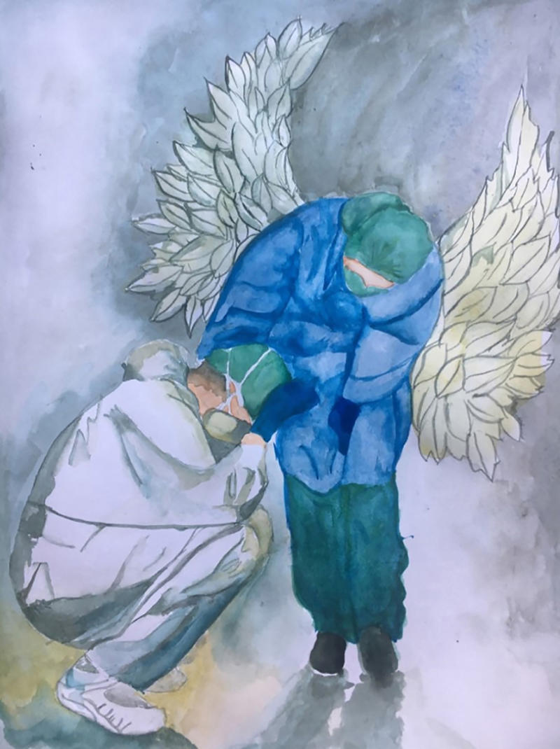 Tabitha Budgen (age 12), Angels, 2020, Watercolour on paper © the artist Tabitha Budgen (age 12), Angels, 2020, Watercolour on paper © the artist