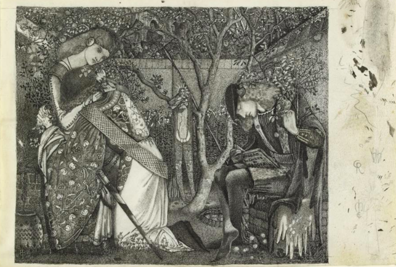 WA1977.34, The Knight's Farewell, © Ashmolean Museum EC Burne Jones, The Knight's Farewell