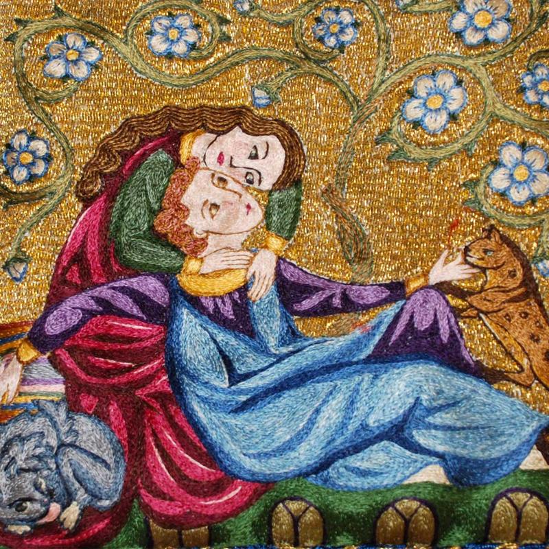 The Garden of Love, embroidery by Tanya Bentham
