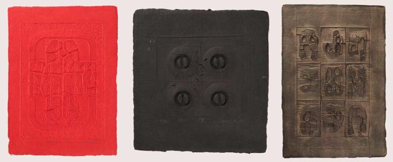 Three artworks by Cheung Yee (1936-2019): Everlasting (1977) Eros (1973) Purple (1974)