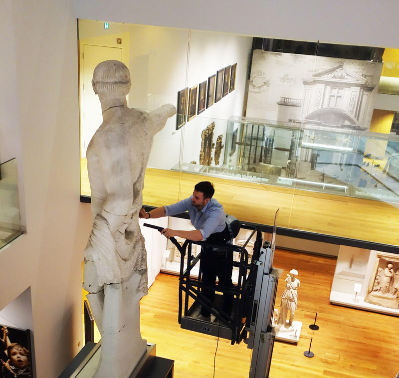 High level cleaning at the Ashmolean Museum