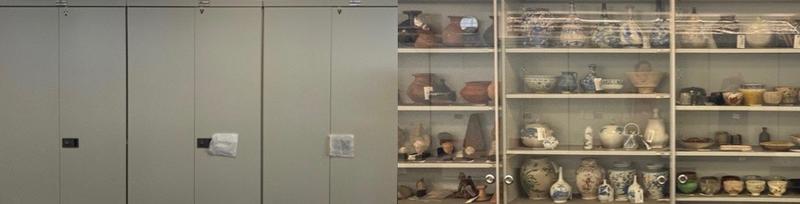 Composite image of storage in the Ashmolean Eastern Art Study Room Composite image of storage in the Ashmolean Eastern Art Study Room
