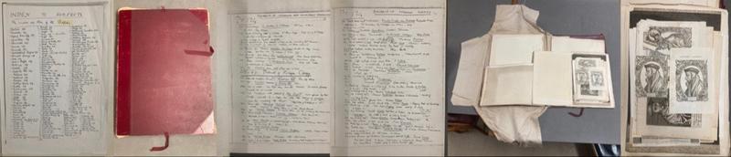 Listings of prints in Douce's portfolios and images of "Foreign Clergy"; image © Jim Harris A manuscript index to the contents of Douce's portfolios, and images from his category "Foreign Clergy"
