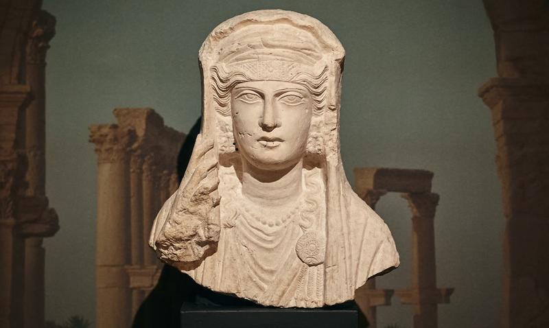 Renovated Woman of Palymyra Roman bust showing Eastern influences