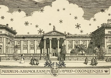 2024 Ashmolean Christmas Etching Image with Snowflakes