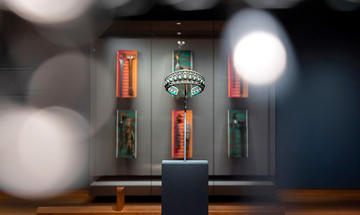 Inside the Pio Abad Ashmolean Now exhibition gallery showing the swords display - 1284px