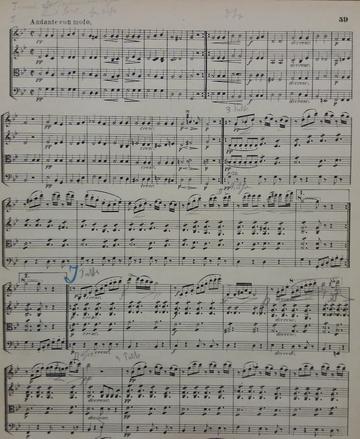Schubert's score for string quartet D.810, Death and the Maiden, annotated by Gustav Mahler; British Library MS Mus. 101 Schubert's score for string quartet D.810, Death and the Maiden, annotated by Gustav Mahler; British Library MS Mus. 101