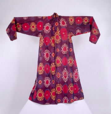 Ikat coat, Uzbekistan, 19th century; silk; Ashmolean Museum EAX.3984