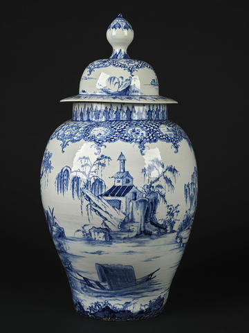 Vauxhall pottery vase in the European ceramics gallery 