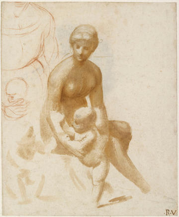 Drawing of mother and child by Raphael