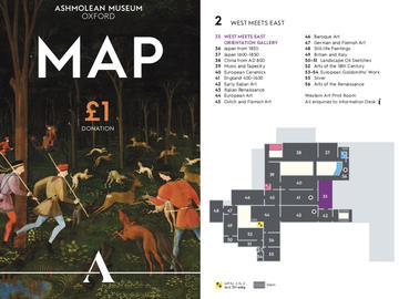 Ashmolean Visitor Guide and floor plan level 2 Image of the Ashmolean Visitor Guide and Plan of Level 2
