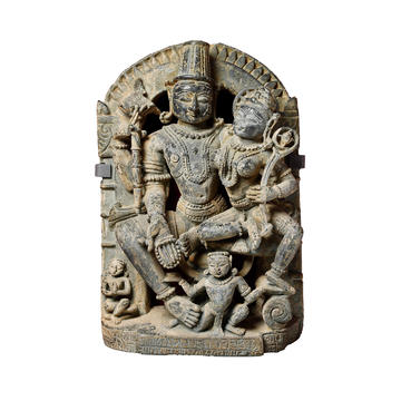 Figure of Vishnu and Lakshmi, AD 600, EA1965.161 Stone sculpture of the gods Vishnu and Lakshmi