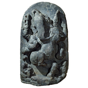 Carved figurine of Ganesha dancing, EA1994.111 Carved figurine of Ganesha, in the form of an elephant, dancing