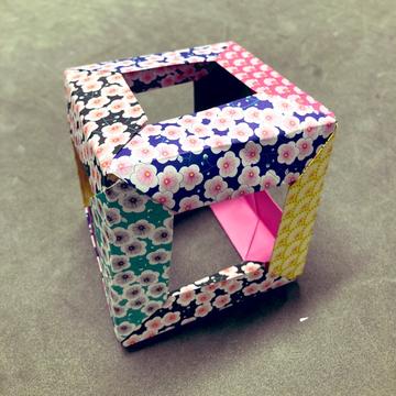 Origami cuboid made during Krasis 13 06