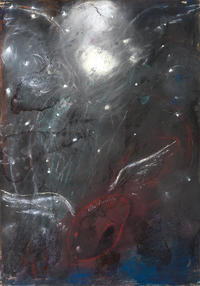 An untitled 1974 mixed-media artwork by Anselm Kiefer