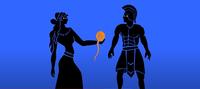Still from the animated film about Theseus and the Minotaur Still from the animated film about Theseus and the Minotaur