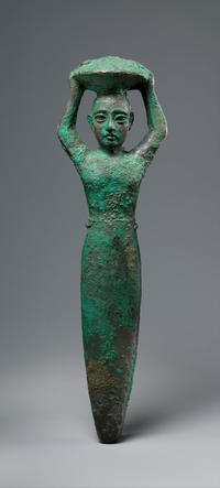 Foundation figure of king Shulgi of Ur, Metropolitan Museum of Art 59.40.1 (Rogers Fund 1959). Public Domain. Copper foundation figure of king Shulgi of Ur, carrying a basket ca. 2094–2047 BCE; Metropolitan Museum of Art