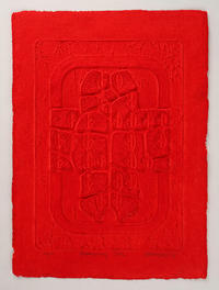 Red relief on cast paper by Cheung Yee, dating to 1977