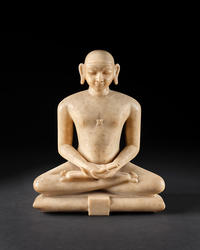 Seated Jain Tirthankara, North India, soapstone/alabaster