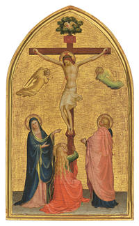 The Crucifixion with the Virgin, Saint John the Evangelist and the Magdalen, Fra Angelico, early 1420s, tempera on gold ground panel