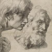 Studies of two apostles by Raphael